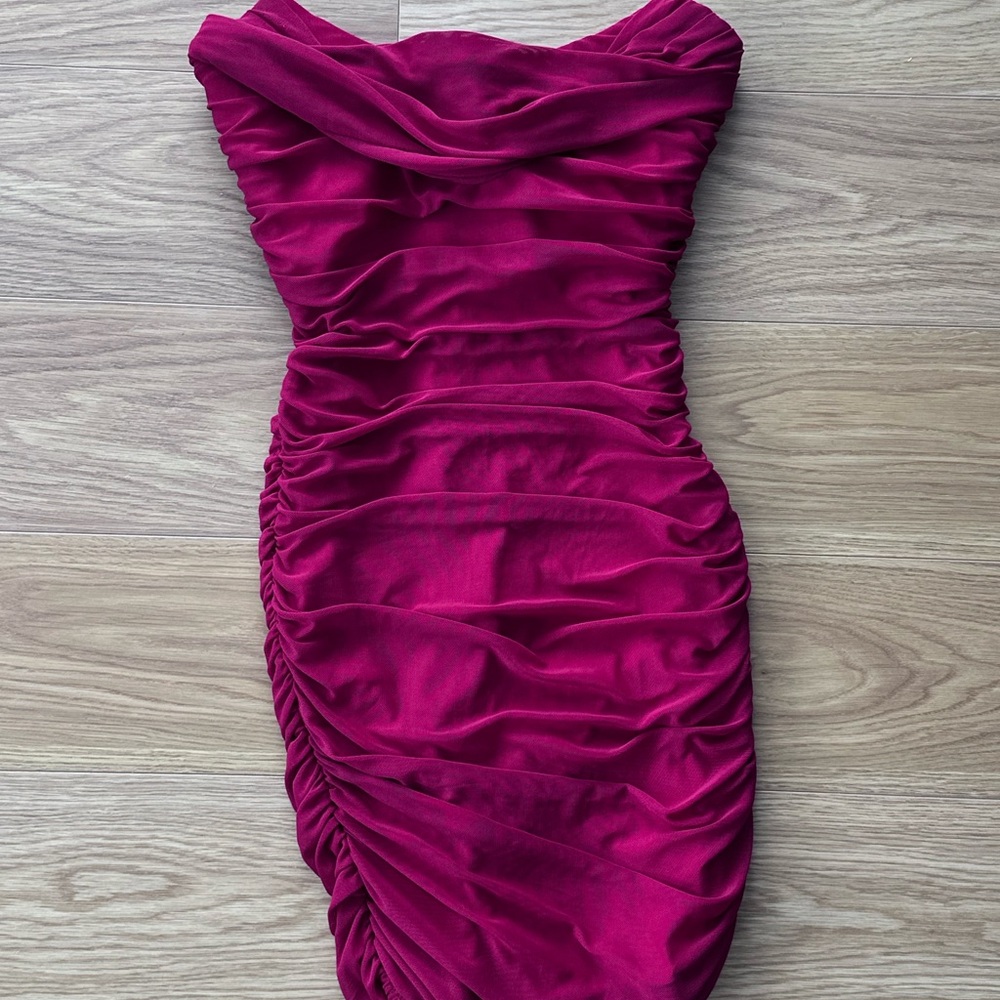 BABYBOO Red Strapless Dress